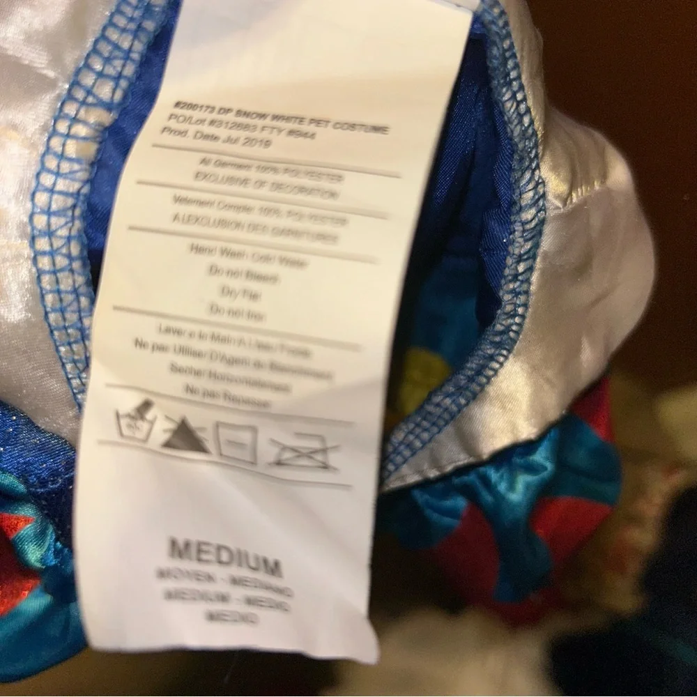 Disney snow white princess dress pet costume size Medium M